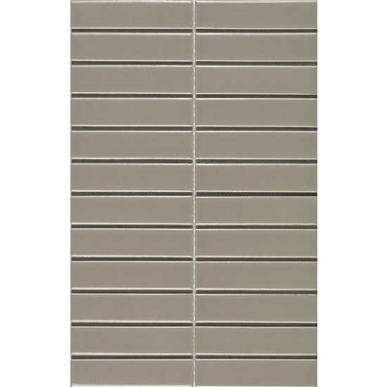 PORCELAIN FLAT MOSAIC COFFEE GLOSS 22X145MM