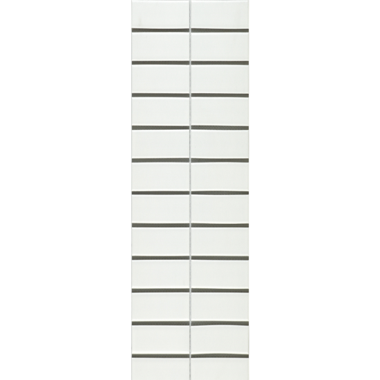 FINGER SPECKLE MOSAIC WHITE GLOSS 20X145MM