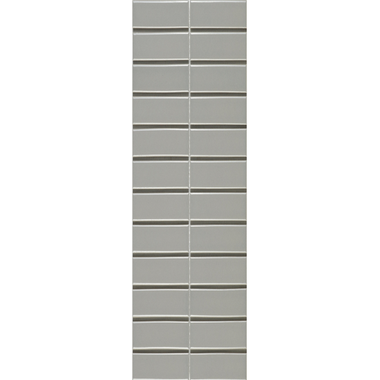 PORCELAIN FLAT MOSAIC LIGHT GREY GLOSS 22X145MM