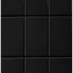 SQUARE MOSAIC 48mm BLACK MATT 306x306