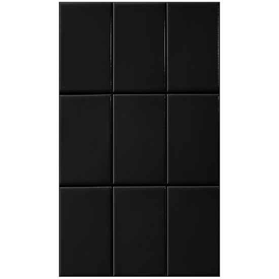 SQUARE MOSAIC 48mm BLACK MATT 306x306