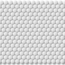 PENNY ROUND MOSAIC 19mm WHITE GLOSS 315x310