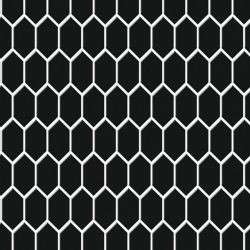 HEXAGON MOSAIC 23mm BLACK GLOSS 260x300