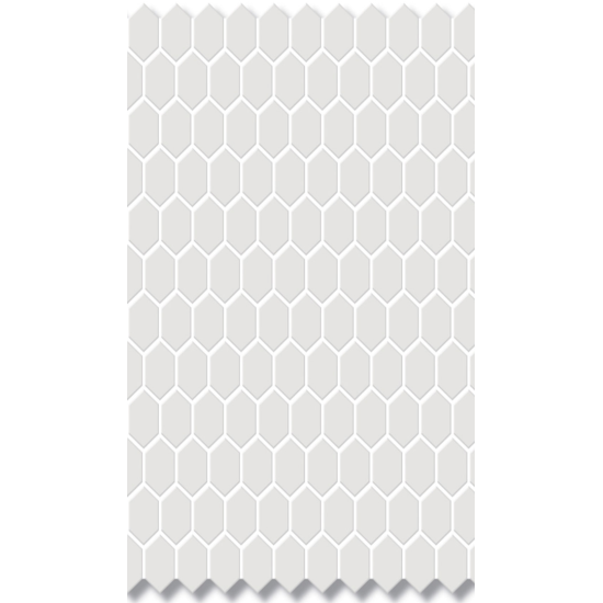 HEXAGON MOSAIC 23mm WHITE MATT 260x300