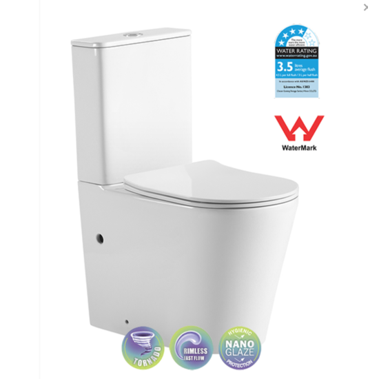 T6088RT – VERA Tornado-Rimless Toilet Suite