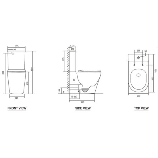 T6088RT – VERA Tornado-Rimless Toilet Suite