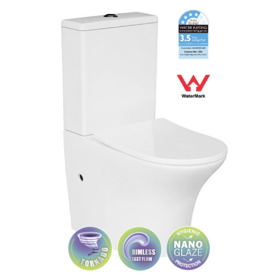 T6096 — LYON Tornado- Rimless Toilet Suite