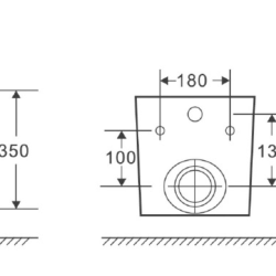 T052E – KANSAS Rimless Wall Hung Pan