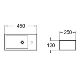 BA200R – Wall Hanging Basin
