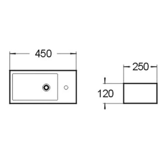 BA200R – Wall Hanging Basin