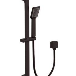 BSH01 in black — Square Shower Rail in black
