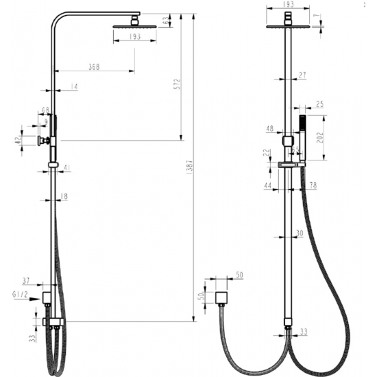 BSS01 — Square Shower Set
