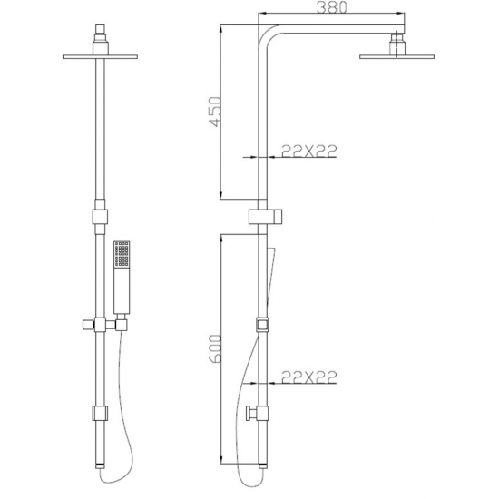 BSS03 — Square Shower Set