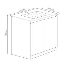 BVS-600 — Rio Slimline Freestanding Vanity