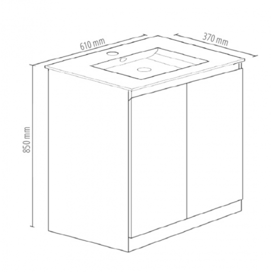 BVS-600 — Rio Slimline Freestanding Vanity