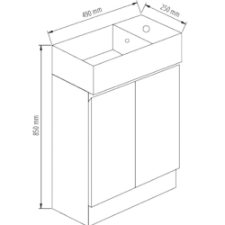 BVS-490 — Rio Slimline Freestanding Vanity