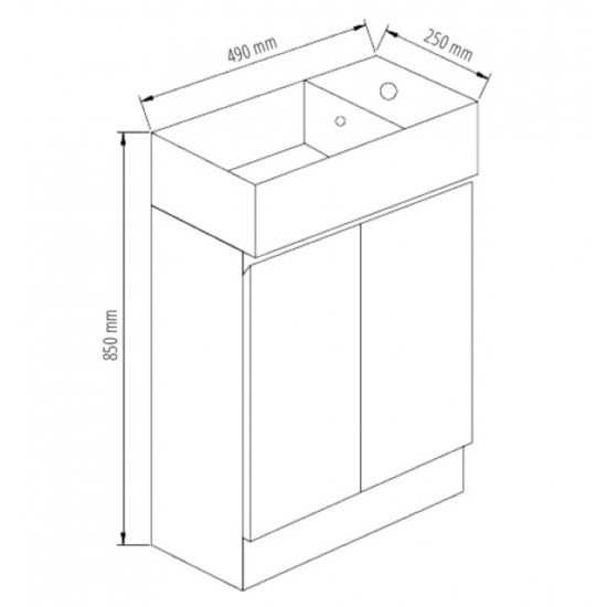 BVS-490 — Rio Slimline Freestanding Vanity