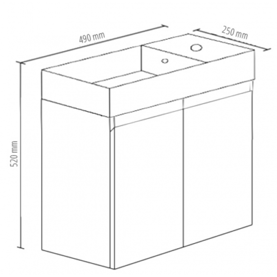 BVW-490 — Rio Wall Hung Vanity