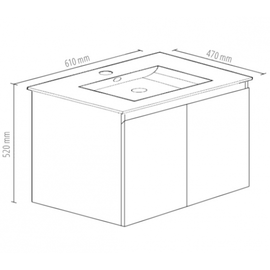 BVW-600 — Rio Wall Hung Vanity