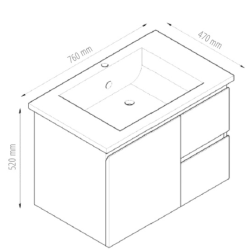 BVW-750 — Rio Wall Hung Vanity