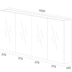 BMC-1500 — Mirror Cabinet