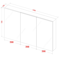 BMC-1200 — Mirror Cabinet