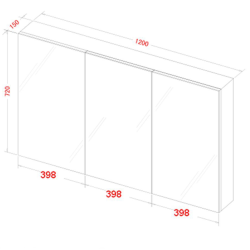 BMC-1200 — Mirror Cabinet