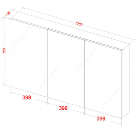 BMC-1200 — Mirror Cabinet
